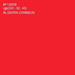 #F1202B - Alizarin Crimson Color Image